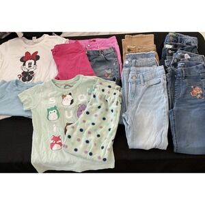 Mixed Brands Jeans Shorts Jammies Lot Girls 7/8 Multicolor Skinny 14pc Denim